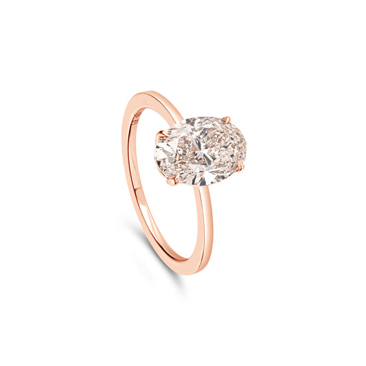 Champagne Oval-cut Ring