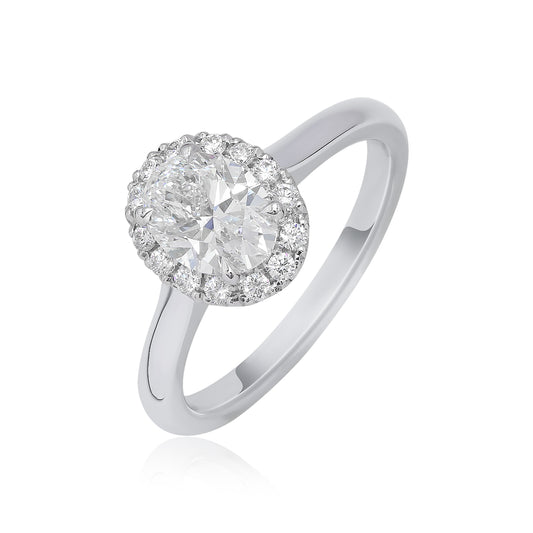 Bespoke Oval-cut Halo Ring